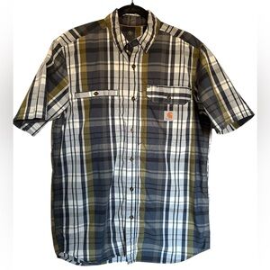 Carhartt Force Relaxed Fit Vented Button Up Shirt Men's Medium Multicolor Plaid